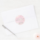 Klein stukje Heaven Pink Baby shower Ronde Sticker (Envelop)