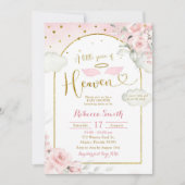Klein stukje Heaven Pink Gold Baby shower Kaart (Voorkant)