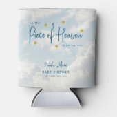 Klein stukje Heaven Sky Blue Baby shower Blikjeskoeler (Voorkant)