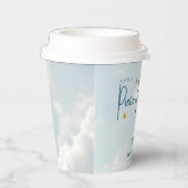 Klein stukje Heaven Sky Blue Baby shower Papieren Bekers (Rechts)