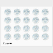 Klein stukje Heaven Sky Blue Baby shower Ronde Sticker (Vel)