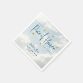 Klein stukje Heaven Sky Blue Baby shower Servet (Hoek)