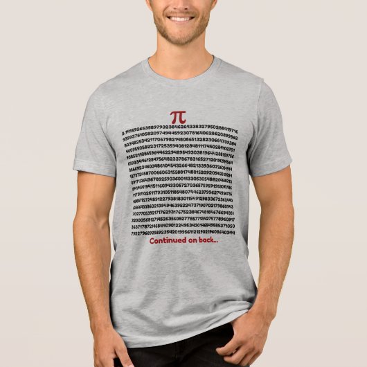 Klein stukje Pi Tri-Blend Shirt (Voorkant)