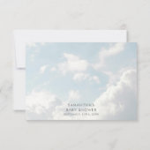 Klein stukje van de hemel Baby shower dromerig Bedankkaart (Achterkant)