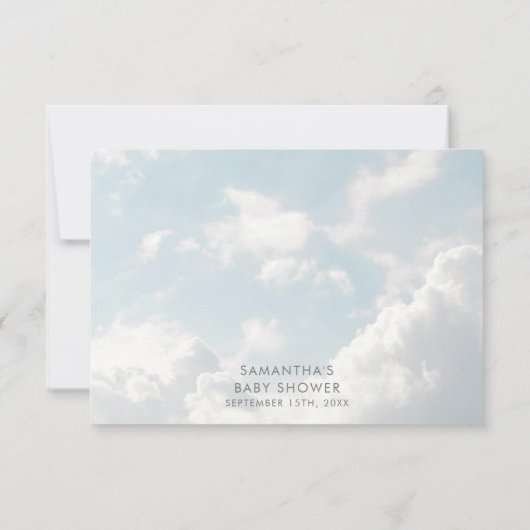 Klein stukje van de hemel Baby shower dromerig Bedankkaart (Achterkant)