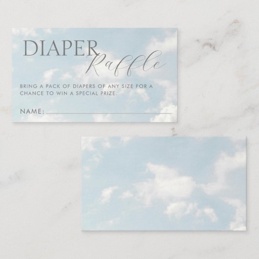 Klein stukje van de hemel Baby shower dromerig Informatiekaartje (Voorkant / Achterkant)