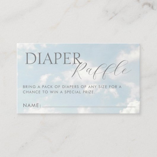 Klein stukje van de hemel Baby shower dromerig Informatiekaartje (Voorkant)