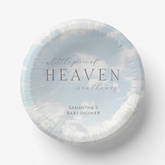 Klein stukje van de hemel Baby shower dromerig Papieren Kommen (Voorkant)