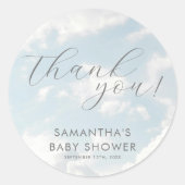 Klein stukje van de hemel Baby shower dromerig Ronde Sticker (Voorkant)