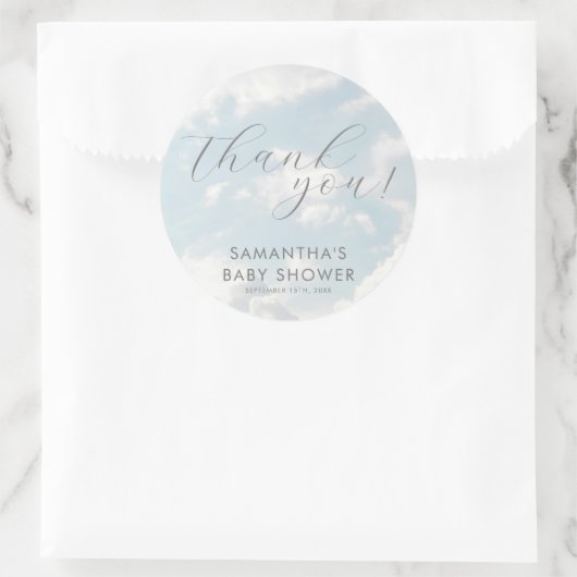 Klein stukje van de hemel Baby shower dromerig Ronde Sticker (Tas)