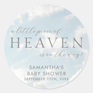 Klein stukje van de hemel Baby shower dromerig Ronde Sticker