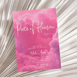 Klein stukje van de hemel roze wolken folie uitnodiging