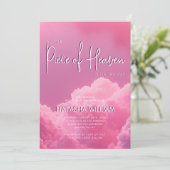 Klein stukje van de hemel roze wolken kaart (Staand voorkant)