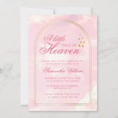 Klein stukje van Heaven Pink Cloudy Sky Baby showe Kaart (Voorkant)