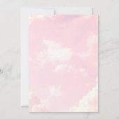 Klein stukje van Heaven Pink Cloudy Sky Baby showe Kaart (Achterkant)