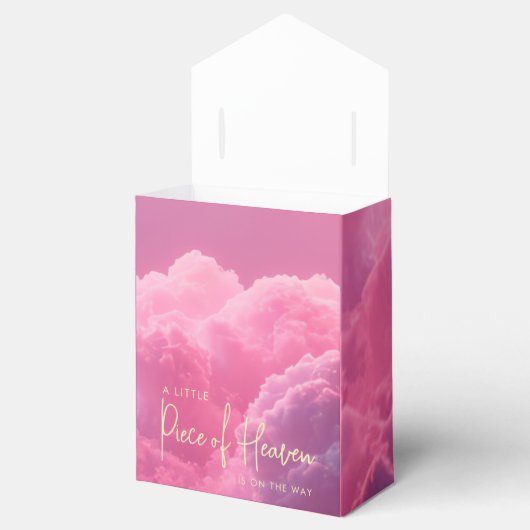 Klein stukje van Heaven Pink Paarse Baby shower Bedankdoosjes (Geopend)