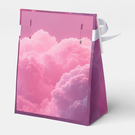 Klein stukje van Heaven Pink Paarse Baby shower Bedankdoosjes (Achterkant)