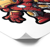 klein superheld personage in cartoon stijl poster (Hoek)