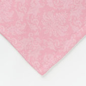 KLEIN Sweet in Roze Damask Dog Bone Fleece Deken (Hoek)
