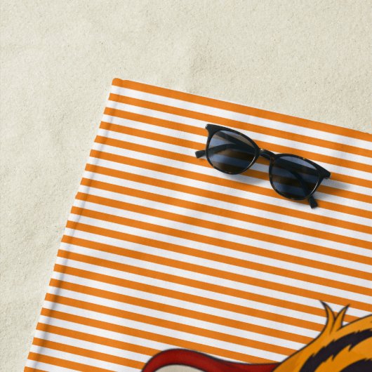 Klein taphanddoek met kleine tijgerstrepen strandlaken (In situ)