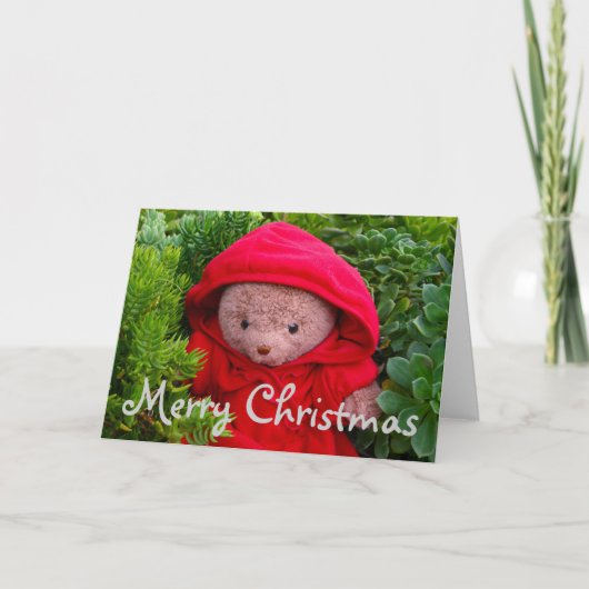 Klein Ted die Kap berijden Feestdagen Kaart (Voorkant)