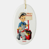 Klein timmerman ornament Retro ontwerp (Rechts)