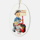 Klein timmerman ornament Retro ontwerp (Links)