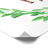 Klein tiny Baby Deer Fawn Wreater of Leaves Poster (Hoek)