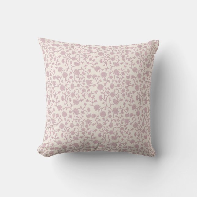 Klein Trailing Blok Print Floral - Roze Kussen (Voorkant)