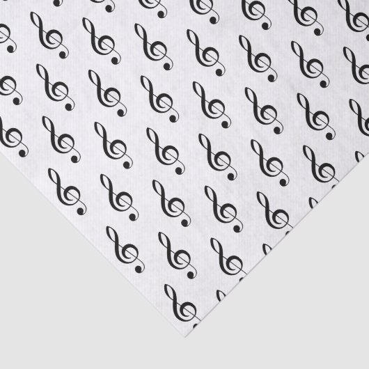 Klein Treble Clef Muzikaal Weefsel Papier (Detail)
