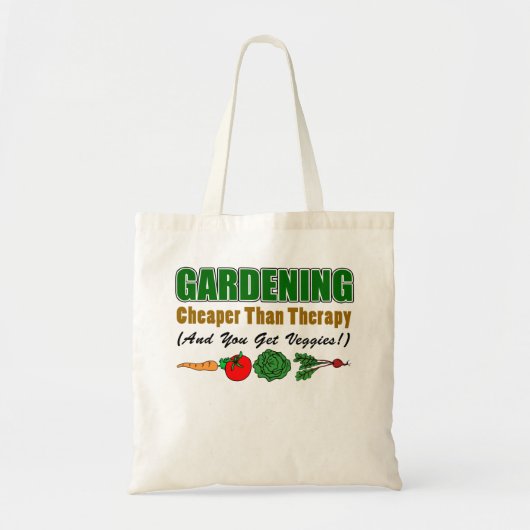 Klein tuineren dan therapie (plus Veggies!) Tote Bag (Voorkant)