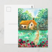 Klein Tuinhuis Aquarel Briefkaart (Voorkant / Achterkant)