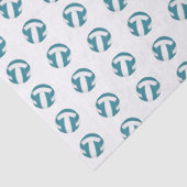 klein turquoise witte volleybalpatroon tissuepapier (Detail)