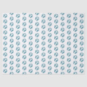 klein turquoise witte volleybalpatroon tissuepapier (Voorkant)