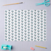 klein turquoise zwarte volleybalpatroon tissuepapier (Craft)