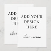 Klein uitnodigings sjabloon (4.5 x 6.25)  kaart (Voorkant / Achterkant)