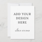 Klein uitnodigings sjabloon (4.5 x 6.25)  kaart (Achterkant)