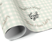 Klein Vegan Thuisbakkery Bedankt Patroon Cadeaupapier (Rol Hoek)