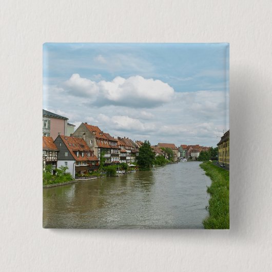 Klein Venetië in Bamberg Vierkante Button 5,1 Cm (Voorkant)