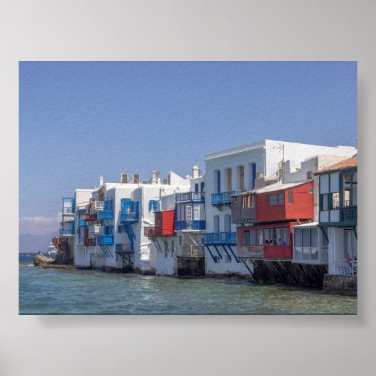 Klein Venetië in Mykonos Poster (Voorkant)