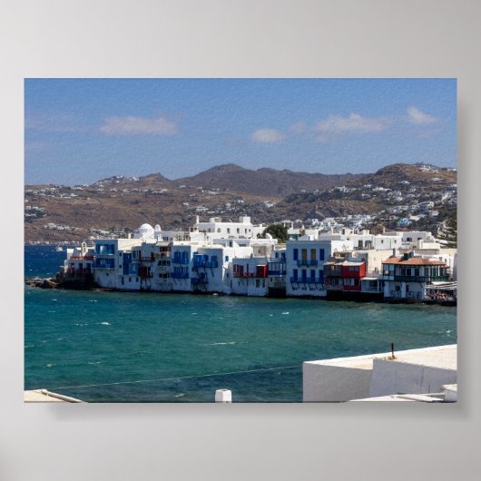 Klein Venetië in Mykonos Poster (Voorkant)