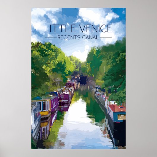 Klein Venetië Regents Canal Reisposter Poster (Voorkant)