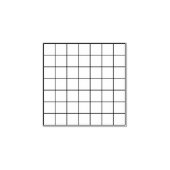 Klein vierkant blanco rubberstempel (Afrduk)