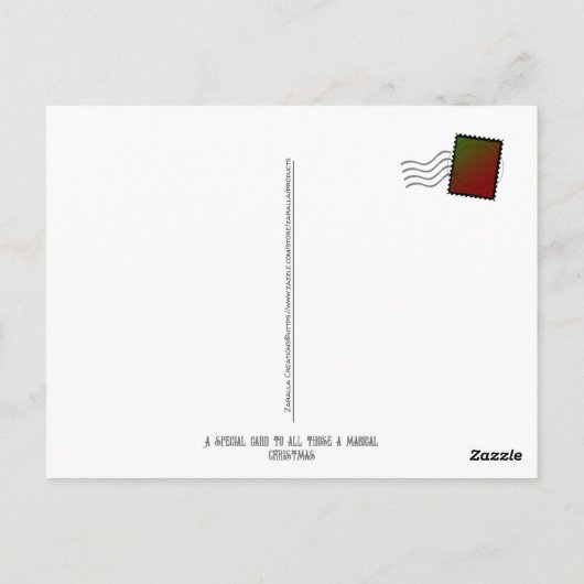 Klein vintage meisje kerstochtend Sinterklaas Briefkaart (Achterkant)