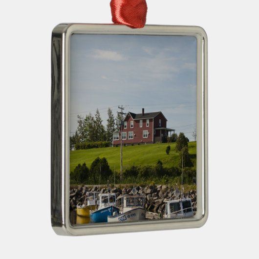 Klein vissersdorp bij Grande-Riviere Metalen Ornament (Rechts)