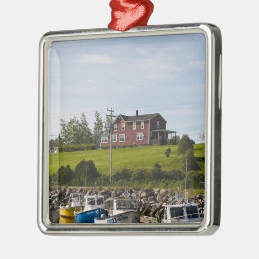 Klein vissersdorp bij Grande-Riviere Metalen Ornament (Links)