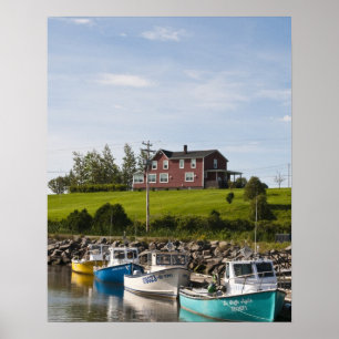 Klein vissersdorp bij Grande-Riviere Poster