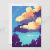 Klein vlak in Oranje wolken Kaart (Voorkant)