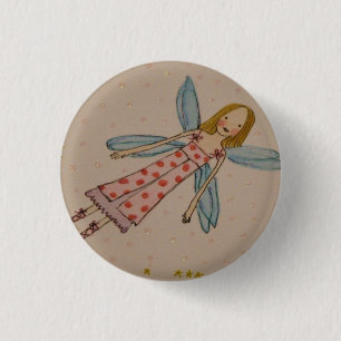 Klein vliegende hond ronde button 3,2 cm