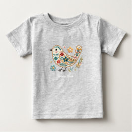 Klein Vogeltje Bloem Baby T-shirt